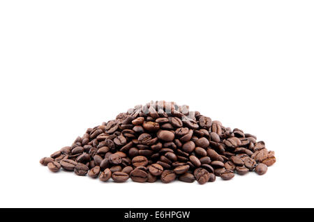 Haufen von Kaffeebohnen Stockfoto
