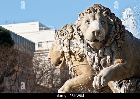 Fotos der Cibeles-Statue in Madrid Stockfoto