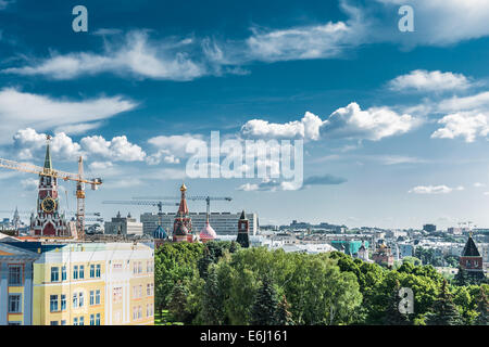 Moskauer Kreml-Tour - 32. Moskau von Ivan den große Glockenturm gesehen. Blick nach Osten Stockfoto