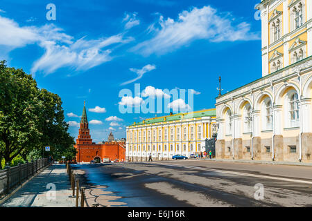 Moskauer Kreml-Tour - 53. Kurzen Spaziergang entlang Borovitsky Hügel Stockfoto