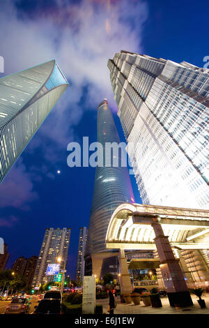 Shanghai, China - 6. August 2014: Eine herrliche Aussicht auf Shanghai 3 höchsten Turm Stockfoto