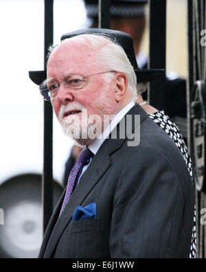 London, UK. 31. August 2007. Lord Richard Attenborough kommt für den Service von Thanksgiving für das Leben von Diana, Prinzessin von Wales, in der die Wachen Chapel in London, England, 31. August 2007. Prinz William und Prinz Harry organisiert Dankgottesdienst um das Leben ihrer Mutter zum zehnten Jahrestag ihres Todes zu gedenken. Foto: Albert Nieboer () / Dpa/Alamy Live News Stockfoto