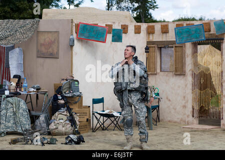 Desert Rats in Kandahar reenactment Stockfoto