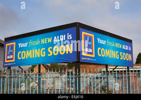 Ein neuer Aldi Supermarkt gebaut in Daybrook, Nottingham, England, UK Stockfoto