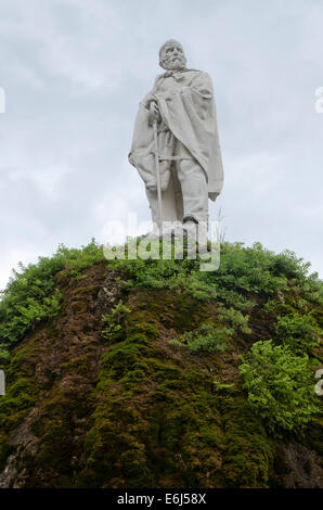 Marmorstatue von Giuseppe Garibaldi am Piazza Garibaldi in Iseo. Region Lombardei. Norditalien. Stockfoto