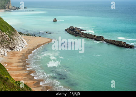 Mann o Krieg Bucht, an der Jurassic Coast, Dorset, England, UK Stockfoto