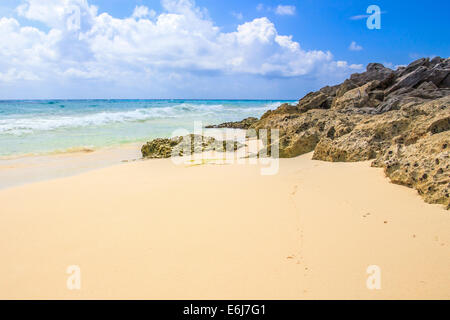 Karibische Meer Landschaft in Playacar (Playa Del Carmen), Mexiko Stockfoto