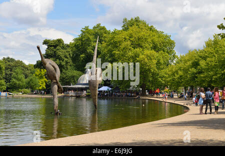 Victoria Park See, Vicky Park, People's Park, East London, Vereinigtes Königreich Stockfoto