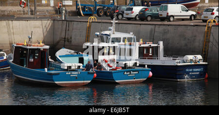 Boote im Hafen von gemeinsame, Northumbria, NE England, UK Stockfoto