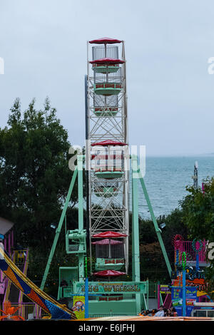 Leeres Riesenrad in Southend-on-Sea, Essex, England. 25. August 2014. August Bank Holiday Montag Stockfoto