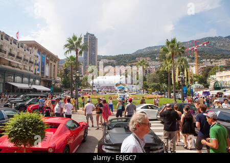 Place du Casino im Herzen von Monte Carlo ein Gebiet des Fürstentums Monaco Stockfoto