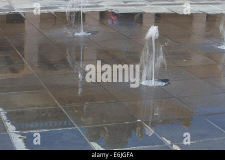 Brunnen im St.-Georgs-Platz Valletta Stockfoto