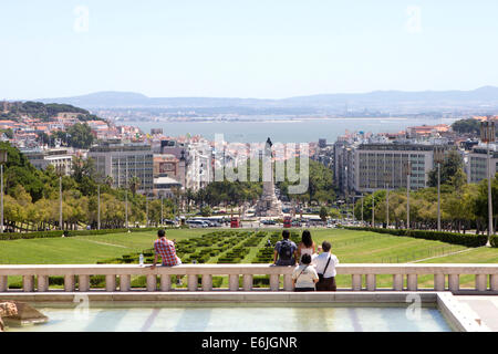 Lissabon-Parks und Gärten Parque Eduardo VII grün Stadtraum in Lissabon, die Hauptstadt und größte Stadt von Portugal Stockfoto