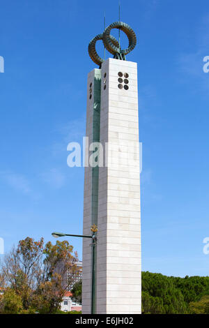 Denkmal zur Nelkenrevolution in Edward VII Park in Lissabon, die Hauptstadt und größte Stadt von Portugal Stockfoto