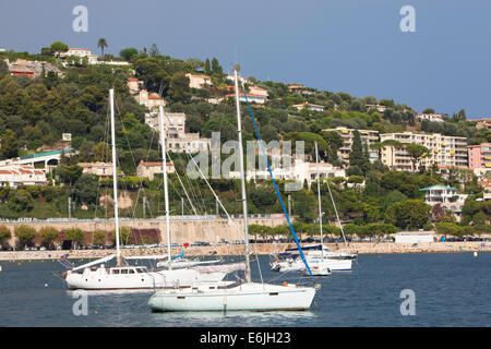 Yachten in Villefranche Sur Mer in der Region Provence-Alpes-Cote d ' Azur an der französischen Riviera, Nizza Stockfoto