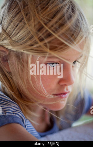 Porträt der jungen blonden Mädchen Nahaufnahme Stockfoto