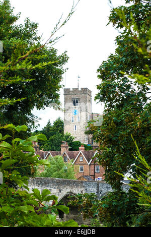 Aylesford Kirche in der Nähe von Maidstone in Kent. Der älteste Teil der Kirche (die Basis des Turms) ist Norman. Stockfoto