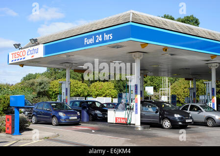 Tesco Tankstelle in Blackpool, Lancashire, England Stockfoto