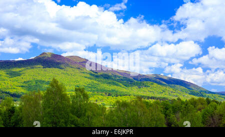 Landschaft der Poloniny Range in Bieszczady Gebirge, Polen Stockfoto