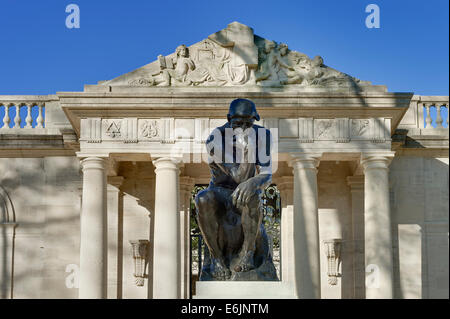 Die Denker Skulptur an das Rodin-Museum, Philadelphia, Pennsylvania, USA Stockfoto