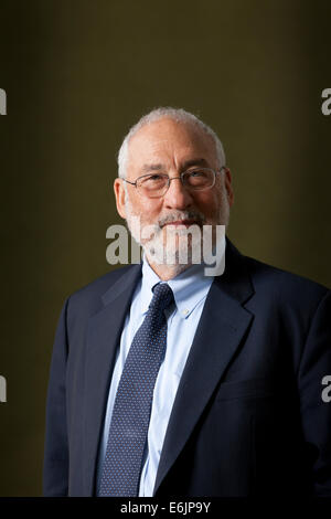 Stiglitz, Verfasser und Empfänger von der 2001 Nobel Erinnerungspreis in Wirtschaftswissenschaften an der Edinburgh International Book Festival 2014. Edinburgh, Schottland. Kredit-25. August 2014: GARY DOAK/Alamy Live-Nachrichten Stockfoto