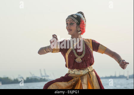 Ein Tanz über Lord Ganesha im Kuchipudi Stil war Teil des Festival of Indian Dance beim New York Downtown Dance Festival Stockfoto