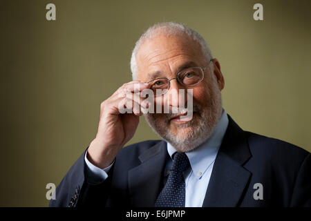 Stiglitz, Verfasser und Empfänger von der 2001 Nobel Erinnerungspreis in Wirtschaftswissenschaften an der Edinburgh International Book Festival 2014. Edinburgh, Schottland. Kredit-25. August 2014: GARY DOAK/Alamy Live-Nachrichten Stockfoto