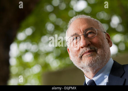 Stiglitz, Verfasser und Empfänger von der 2001 Nobel Erinnerungspreis in Wirtschaftswissenschaften an der Edinburgh International Book Festival 2014. Edinburgh, Schottland. Kredit-25. August 2014: GARY DOAK/Alamy Live-Nachrichten Stockfoto