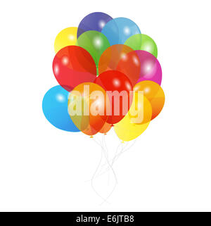 Farbige Luftballons, Vektor-Illustration Stockfoto