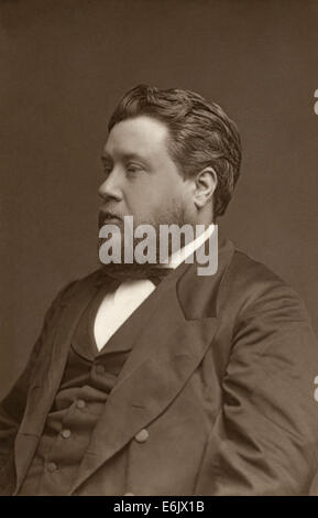 C. (Charles Haddon) h. Spurgeon, renommierten Baptistenprediger in London bekannt als "Prinz der Prediger." Porträt von 1880 s. Stockfoto