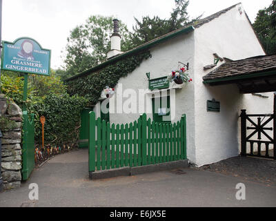 Sarah Nelsons Grasmere Lebkuchen-Shop in das Dorf von Grasmere, Seenplatte, Cumbria, England Stockfoto