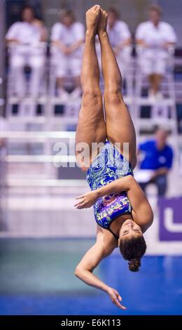 Berlin, Deutschland. 24. August 2014. Tauchen 3 m Sprungbrett Frauen vorläufige 32. LEN Europameisterschaften Berlin, Deutschland Live © Aktion Plus Sport/Alamy News Stockfoto