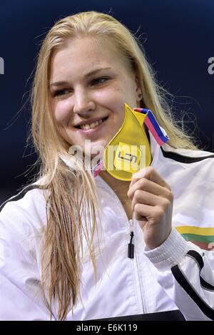 Berlin, Deutschland. 24. August 2014. Ruta Meilutite Lituania schwimmen 32. LEN Europameisterschaften Berlin, Deutschland © Aktion Plus Sport/Alamy Live-Nachrichten Stockfoto