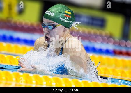 Berlin, Deutschland. 23. August 2014. Ruta Meilutyte Lituania LTU 50 m Brust Frauen Heizen 32. LEN Europameisterschaften Berlin, Deutschland © Aktion Plus Sport/Alamy Live-Nachrichten Stockfoto