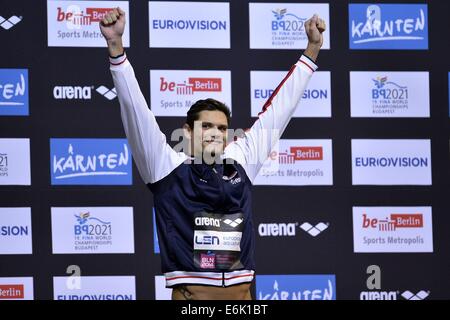 Berlin, Deutschland. 23. August 2014. Florent Manaudou Frankreich 50m Freistil Männer Schwimmen 32. LEN European Championships Berlin, Germany © Action Plus Sport/Alamy Live News Stockfoto