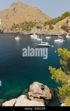 Friedlichen, ruhigen Bucht an der Nordküste von Mallorca - Cala de Sa Calobra Stockfoto