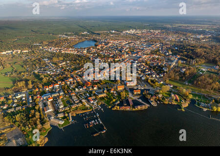 Luftbild, siehe Zierker See, Neustrelitz, Mecklenburger Seenplatte, Mecklenburg-Western Pomerania, Deutschland Stockfoto