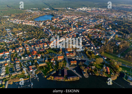 Luftaufnahme, Neustrelitz, Mecklenburger Seenplatte, Mecklenburg-Western Pomerania, Deutschland Stockfoto