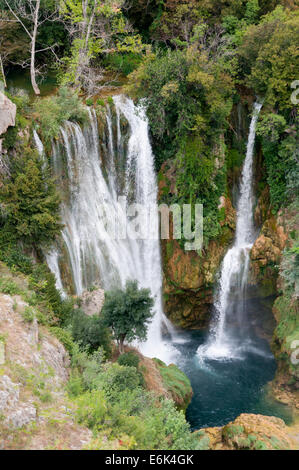 Manojlovac Wasserfall, Nationalpark Krka, Šibenik-Knin County, Dalmatien, Kroatien Stockfoto