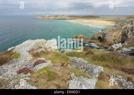 Pointe de Penhir, Halbinsel Crozon, Département Finistère, Bretagne, Frankreich Stockfoto