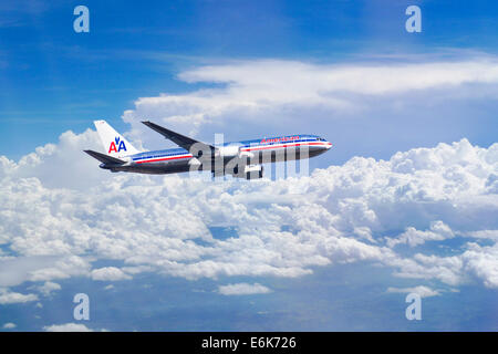 American Airlines, Boeing 767-323 ER, im Flug Stockfoto