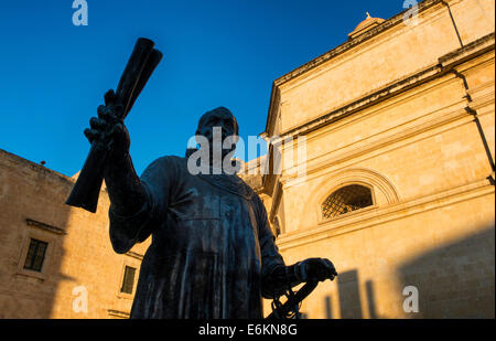 Jean Parisot De Valette Statue, Valletta, Malta Stockfoto