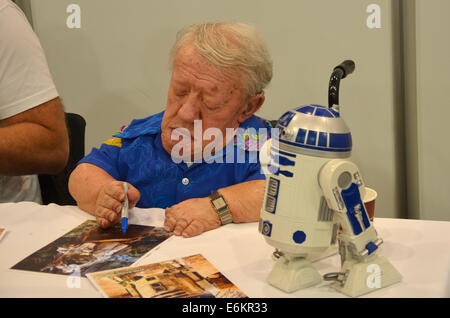 Viele der Star Wars Schauspieler kam nach Essen im Juli 2013 Featuring: Kenny Baker wo: Essen, Deutschland bei: 26. Juli 2013 Stockfoto