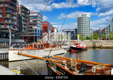 Sandtorhafen in der Hafencity von Hamburg, Deutschland, Europa Stockfoto