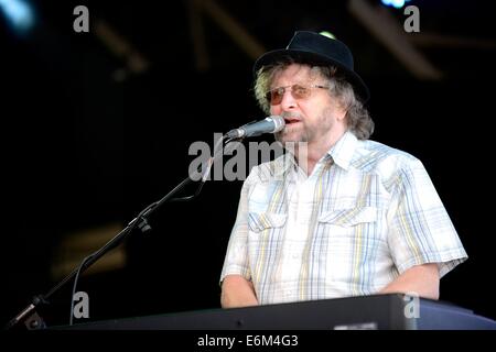 Chas Hodges von Chas n Dave beim Camp Bestival 2014 bei Lulworth Castle Stockfoto