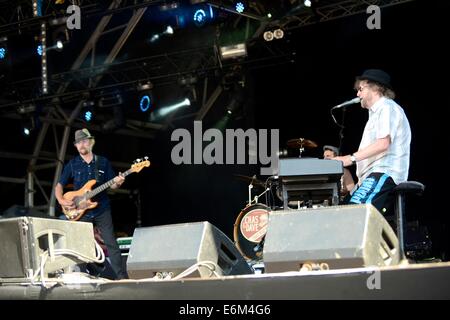 Chas n Dave beim Camp Bestival 2014 bei Lulworth Castle Stockfoto