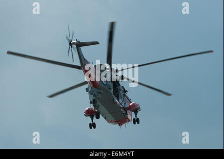 Royal Navy Rescue Westland Sea King Helicopter, Dawlish Air Show. Stockfoto