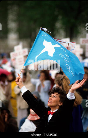 Eine geboren wieder christliche Bewegung-Demonstration auf der Mall in Washington DC im Mai 1988 Stockfoto