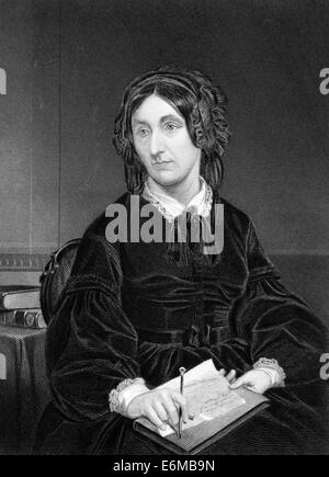 Mary Somerville (1780-1872) auf Kupferstich aus dem Jahr 1873.  Schottische Wissenschaftsautor und Universalgelehrter. Stockfoto