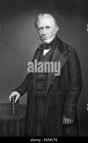 Thomas Babington Macaulay, 1. Baron Macaulay (1800-1859) auf Kupferstich aus dem Jahr 1873. Britischer Historiker und Whig Politiker. Stockfoto